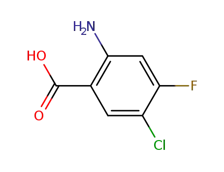 Molecular Structure of 351367-77-6 (2-Amino-5-chloro-4-fluoro-benzoic acid)