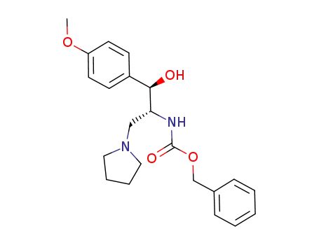 benzyl (1R,2R)-1-hydroxy-1-(4-methoxyphenyl)-3-(pyrrolidin-1-yl)propan-2-yl-carbamate