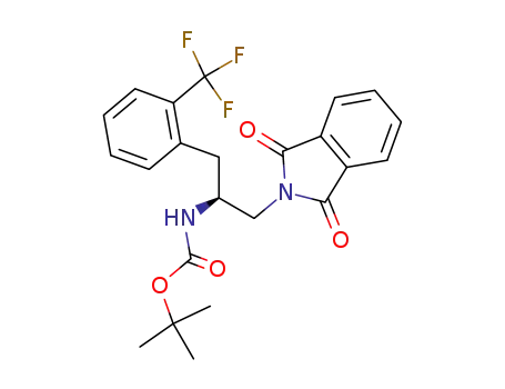 1,1-dimethylethyl ((1S)-2-(1,3-dioxo-1,3-dihydro-2H-isoindol-2-yl)-1-{[2-(trifluoromethyl)phenyl]methyl}ethyl)carbamate