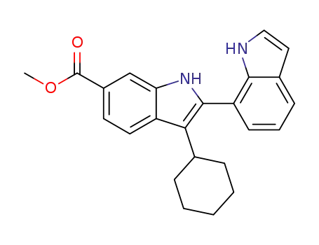 3-cyclohexyl-1H,1'H-[2,7']biindolyl-6-carboxylic acid methyl ester