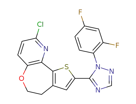 9-Chloro-2-[2-(2,4-difluoro-phenyl)-2H-[1,2,4]triazol-3-yl]-4,5-dihydro-6-oxa-1-thia-10-aza-benzo[e]azulene