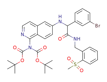 N-(2-(methylsulfonyl)benzyl)-2-(3-bromophenyl)-2-(1-(di-tert-butoxycarbonylamino)isoquinolin-6-ylamino)acetamide