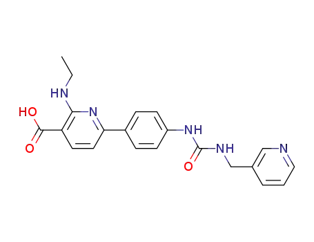 2-Ethylamino-6-[4-(3-(pyridin-3-ylmethyl)ureido)phenyl]nicotinic acid