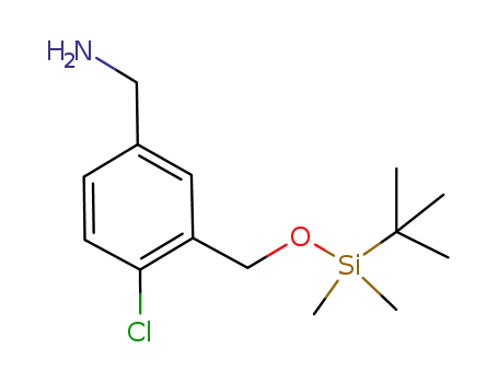 Molecular Structure of 946000-12-0 (3-(tert-butyldiMethylsilanyloxyMethyl)-4-chlorobenzylaMine)