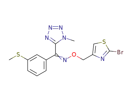 N-[(2-bromo-1,3-thiazol-4-yl)methoxy]-1-[3-(methylsulfanyl)phenyl]-1-(1-methyl-1H-tetrazol-5-yl)methanimine