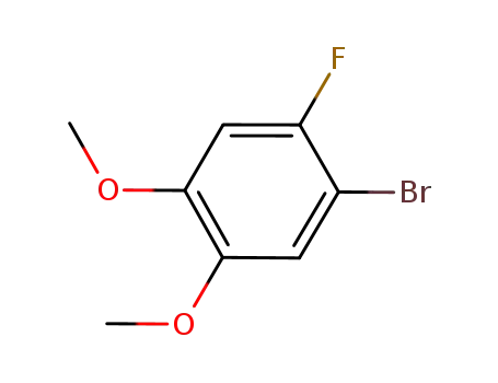Molecular Structure of 1095544-81-2 (1-Bromo-2-fluoro-4,5-dimethoxybenzene)