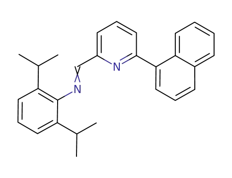 Molecular Structure of 518058-51-0 (N-(2,6-diisopropylphenyl)-1-[6-(1-naphthyl)-2-pyridyl]methanimine)