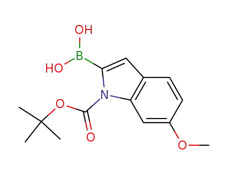 Molecular Structure of 850568-65-9 (1-Boc-6-methoxyindole-2-boronic acid)