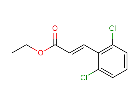 Molecular Structure of 59507-30-1 (2-Propenoic acid, 3-(2,6-dichlorophenyl)-, ethyl ester, (2E)-)