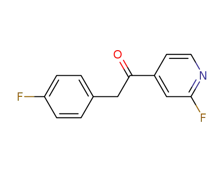 Molecular Structure of 908382-42-3 (Ethanone, 2-(4-fluorophenyl)-1-(2-fluoro-4-pyridinyl)-)