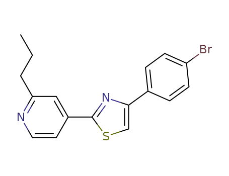 Molecular Structure of 125256-03-3 (4-(4-(4-bromophenyl)thiazol-2-yl)-2-propylpyridine)