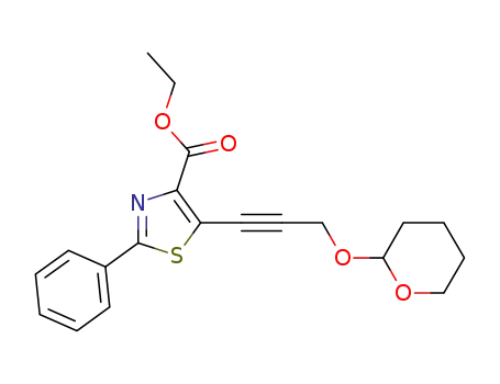 ethyl 2-phenyl-5-(3-(tetrahydro-2H-pyran-2-yloxy)prop-1-ynyl)thiazole-4-carboxylate