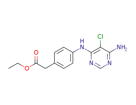 (4-(6-amino-5-chloro-pyrimidin-4-ylamino)phenyl)acetic acid ethyl ester