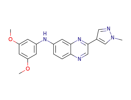 N-(3,5-dimethoxyphenyl)-3-(1-methyl-1H-pyrazol-4-yl)-6-quinoxalinamine