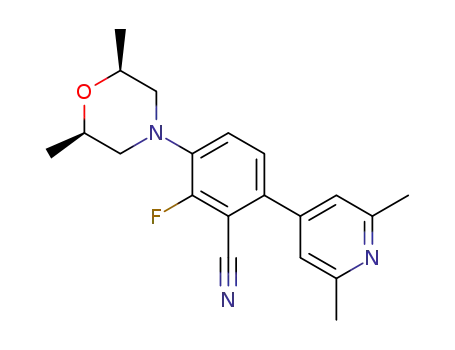 3-[(2R,6S)-2,6-dimethyl-4-morpholinyl]-6-(2,6-dimethyl-4-pyridinyl)-2-fluoro-benzonitrile