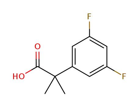 Molecular Structure of 879904-44-6 (2-(3,5-Difluorophenyl)-2-methylpropanoic acid)