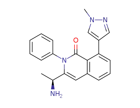 (S)-3-(1-aminoethyl)-8-(1-methyl-1H-pyrazol-4-yl)-2-phenylisoquinolin-1(2H)-one