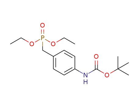 Molecular Structure of 949111-71-1 (tert-butyl (4-((diethoxyphosphoryl)methyl)phenyl)carbamate)