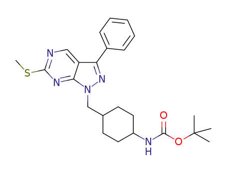 tert-butyl 4-((6-(methylthio)-3-phenyl-1H-pyrazolo[3,4-d]pyrimidin-1-yl)methyl)cyclohexylcarbamate