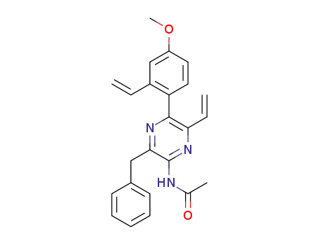 N-(3-benzyl-5-(4-methoxy-2-vinylphenyl)-6-vinylpyrazin-2-yl)acetamide