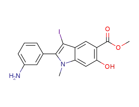 methyl 6-hydroxy-2-(3-aminophenyl)-3-iodo-1-methyl-1H-indole-5-carboxylate