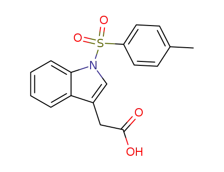 Molecular Structure of 128742-77-8 ([N-(p-toluenesulfonyl)indol-3-yl]acetic acid)