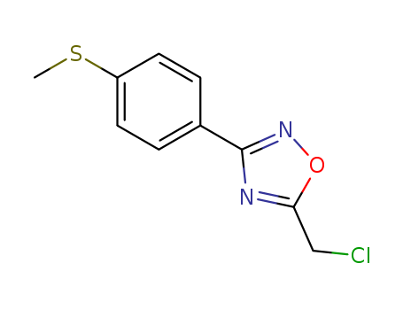 5-(chloromethyl)-3-(4-methylsulfanylphenyl)-1,2,4-oxadiazole