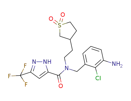 C<sub>18</sub>H<sub>20</sub>ClF<sub>3</sub>N<sub>4</sub>O<sub>3</sub>S