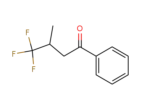 Molecular Structure of 106352-39-0 (4,4,4-trifluoro-3-methyl-1-phenylbutan-1-one)