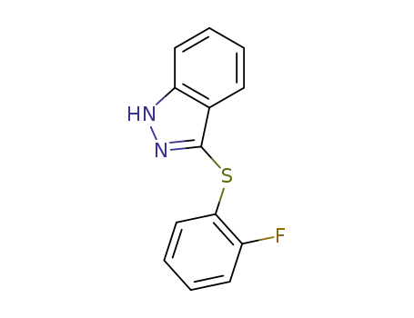 Molecular Structure of 1234572-76-9 (3-[(2-fluorophenyl)sulphanyl]-1H-indazole)