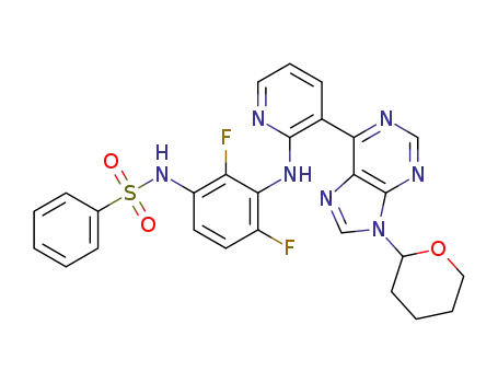 N-(2,4-difluoro-3-(3-(9-(tetrahydro-2H-pyran-2-yl)-9H-purin-6-yl)pyridin-2-ylamino)phenyl)benzenesulfonamide