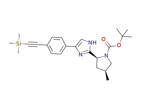 tert-butyl (2S,4S)-4-methyl-2-[4-[4-(2-trimethylsilylethynyl)phenyl]-1H-imidazol-2-yl]pyrrolidine-1-carboxylate