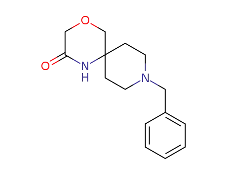 Molecular Structure of 1169699-61-9 (9-benzyl-4-oxa-1,9-diaza-spiro[5.5]undecan-2-one)
