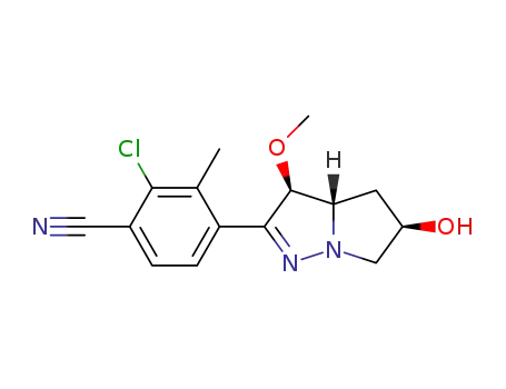 2-chloro-4-((3S,3aS,5R)-5-hydroxy-3-methoxy-3a,4,5,6-tetrahydro-3H-pyrrolo[1,2-b]pyrazol-2-yl)-3-methylbenzonitrile