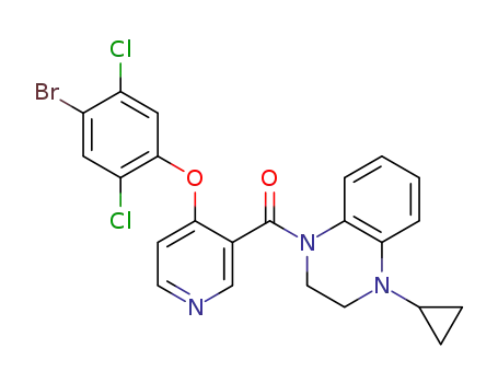 [4-(2,5-dichloro-4-bromophenoxy)pyridin-3-yl]-(4-cyclopropyl-3,4-dihydro-2H-quinoxalin-1-yl)methanone