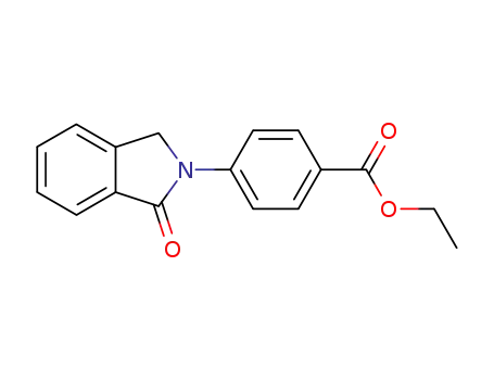 Molecular Structure of 109621-43-4 (Benzoic acid, 4-(1,3-dihydro-1-oxo-2H-isoindol-2-yl)-, ethyl ester)