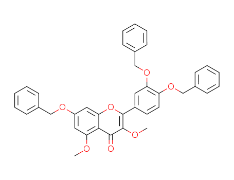 4H-1-Benzopyran-4-one, 2-[3,4-bis(phenylmethoxy)phenyl]-3,5-dimethoxy-7-(phenylmethoxy)-