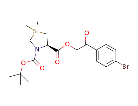 (R)-3,3-dimethyl-[1,3]azasilolidine-1,5-dicarboxylic acid 5-[2-(4-bromo-phenyl)-2-oxo-ethyl]ester 1-tert-butyl ester