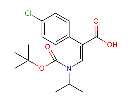 Molecular Structure of 1489004-27-4 (Trans-N-Boc-2-(4-chlorophenyl)-3-(isopropylamino) acrylic acid)