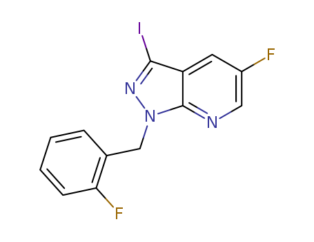 5-fluoro-1-(2-fluorobenzyl)-3-iodo-1H-pyrazolo[3,4-b]pyridine