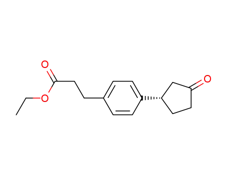 3-[4-((1S)-3-oxo-cydopentyl)-phenyl]-propionic acid ethyl ester