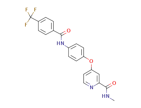 Molecular Structure of 1125780-43-9 (N-methyl-4-(4-(4-(trifluoromethyl)benzamido)phenoxy)picolinamide)