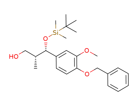 (2R,3S)-3-(4-(benzyloxy)-3-methoxyphenyl)-3-((tert-butyldimethylsilyl)oxy)-2-methylpropan-1-ol