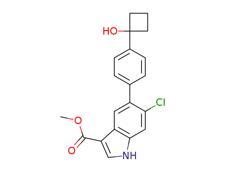 methyl 6-chloro-5-[4-(1-hydroxycyclobutyl)phenyl]-1H-indole-3-carboxylate