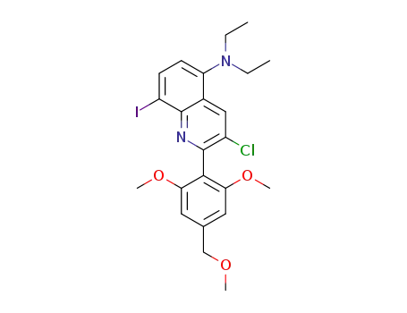 3-chloro-2-[2,6-dimethoxy-4-(methoxymethyl)phenyl]-N,N-diethyl-8-iodoquinolin-5-amine