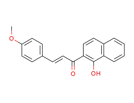 Molecular Structure of 125574-12-1 ((E)-1-(1-hydroxynaphthalen-2-yl)-3-(4-methoxyphenyl)prop-2-en-1-one)
