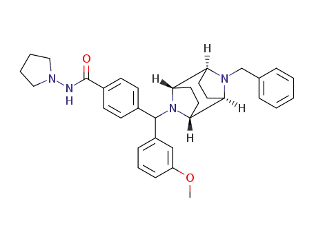 4-[(10-benzyl-9,10-diazatricyclo[4.2.1.1<sup>2,5</sup>]dec-9-yl)-(3-methoxyphenyl)methyl]-N-pyrrolidin-1-yl-benzamide