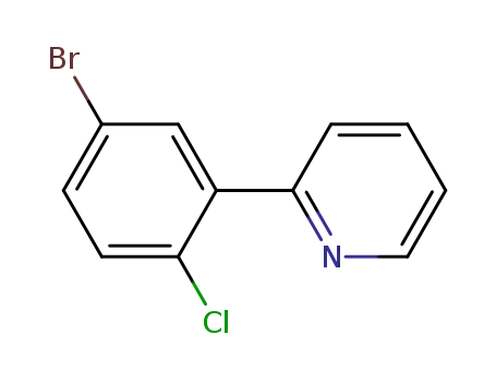 Molecular Structure of 1245636-12-7 (2-(5-bromo-2-chlorophenyl)pyridine)