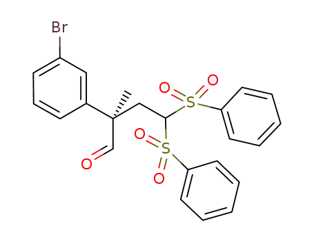 (R)-2-(3-bromophenyl)-2-methyl-4,4-bis(phenylsulfonyl)butanal