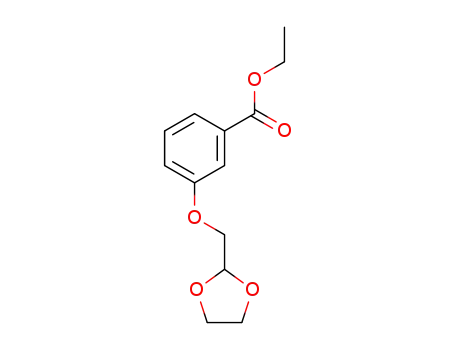 Molecular Structure of 850348-88-8 (ETHYL-3-([1,3]DIOXOLAN-2-YLMETHOXY)-BENZOATE)